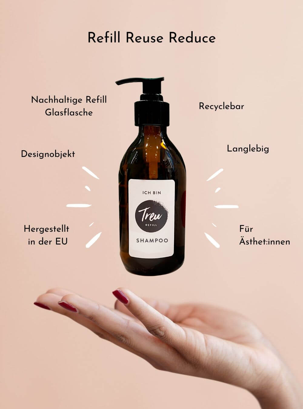 Bio Shampoo Pulver Starterset  – mit Refill Glasflasche
