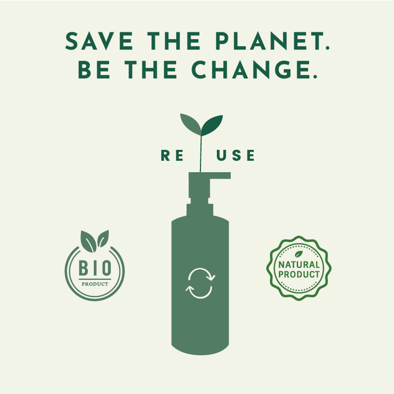 STARTERSET Bio Shampoo, Conditioner, Hand & Body Wash mit Refill-Glasflaschen